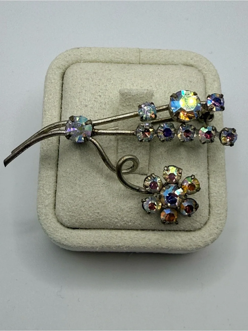 Vintage 1950s Austria Crystal‎ Rhinestone Brooch